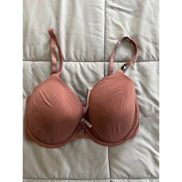 VS mauve body bra with sparkle underwire 32DDD lined perfect NWT - Picture 6 of 9